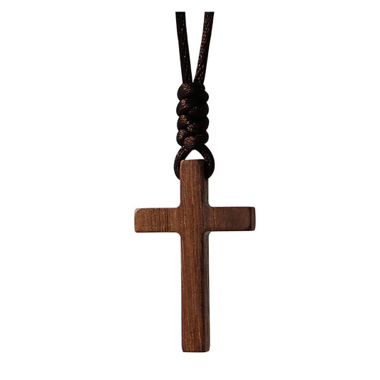 Wooden Cross Necklace